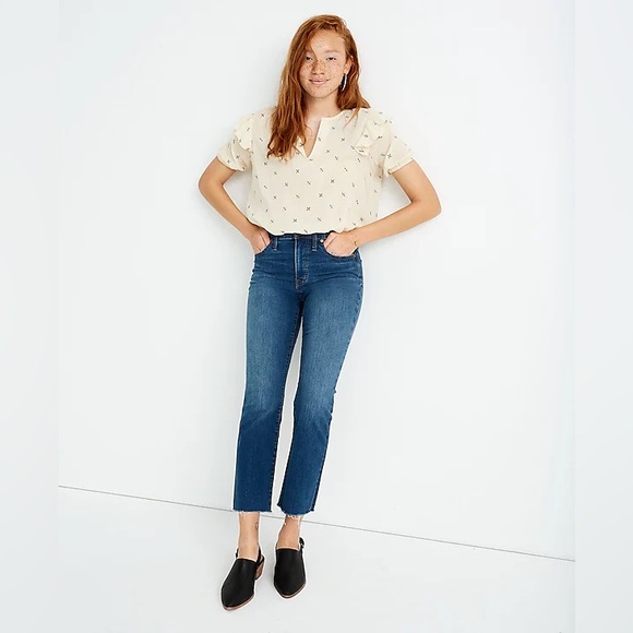 Madewell Denim - Madewell Cali Demi-Boot Jeans in Preston Wash Raw-Hem 28